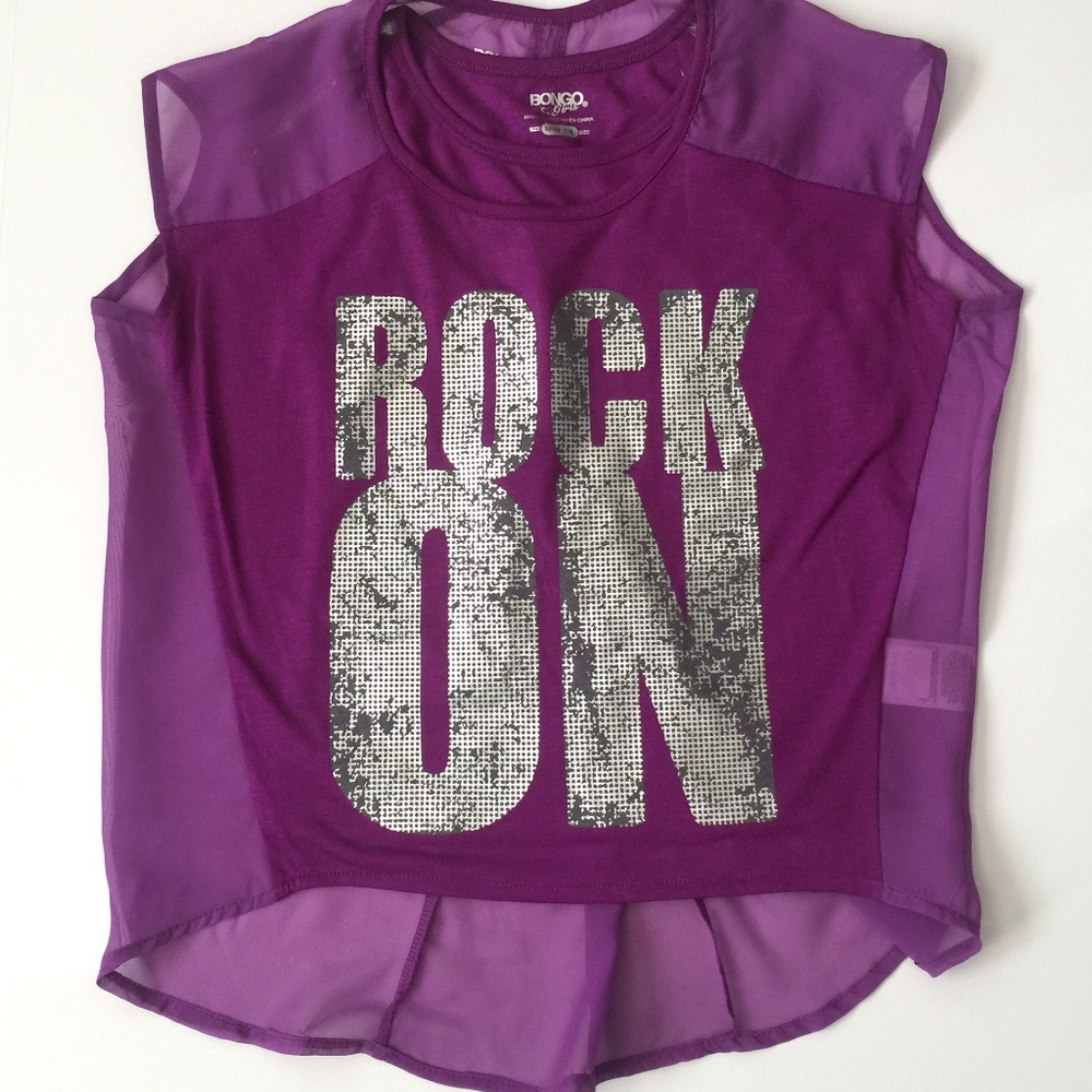 Girl's Top with Tank Insert